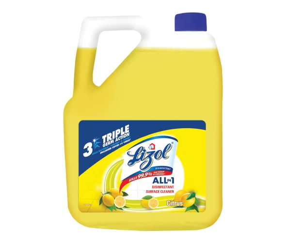 Lizol Disinfectant Surface Cleaner, Citrus 5L