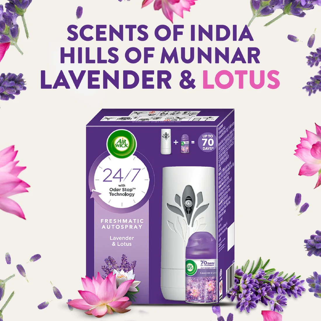 Air Wick Freshmatic Complete, Hill of Munnar, Lavender & Lotus