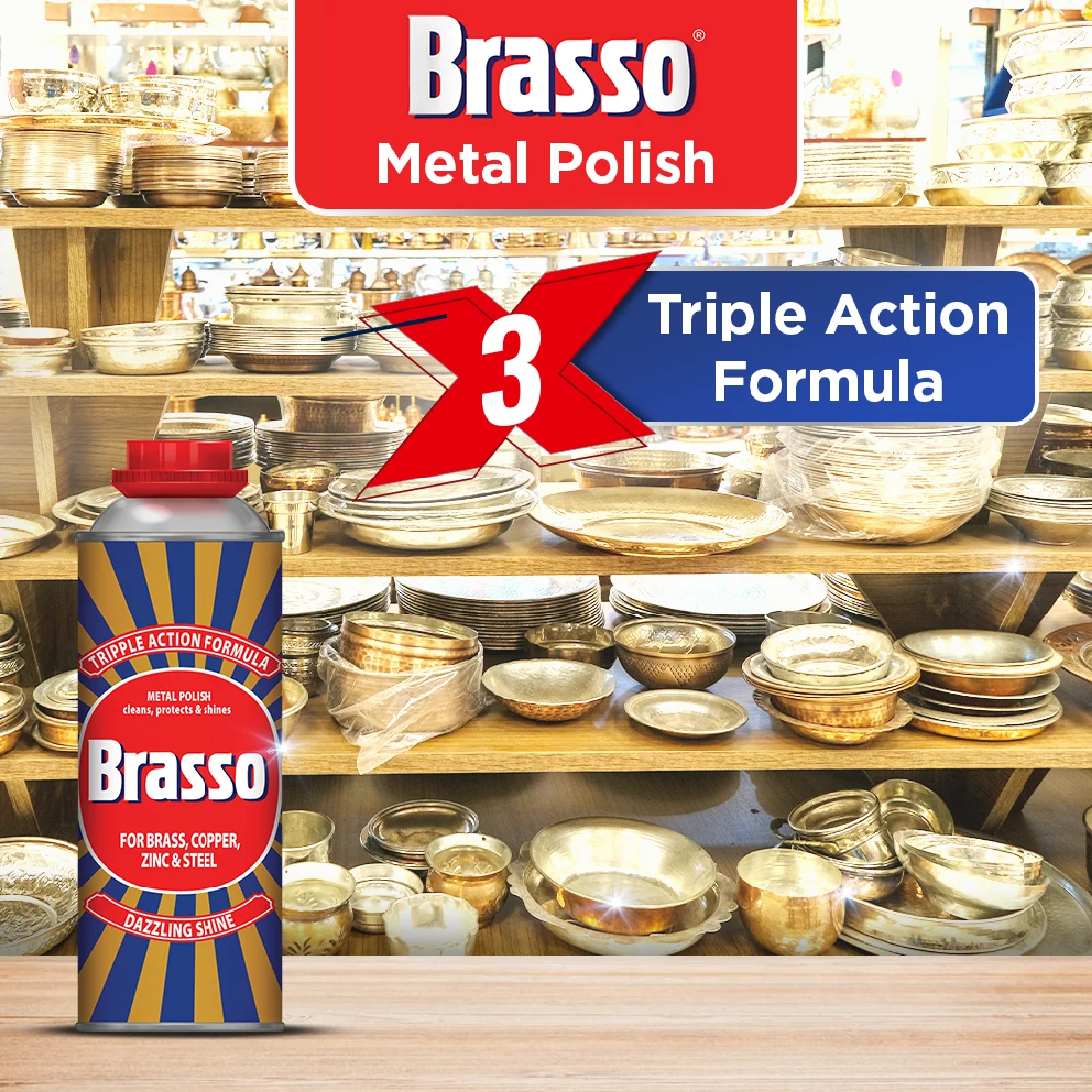 Brasso Metal Polish Liquid for long Lasting shine 500 ml Free Shipping