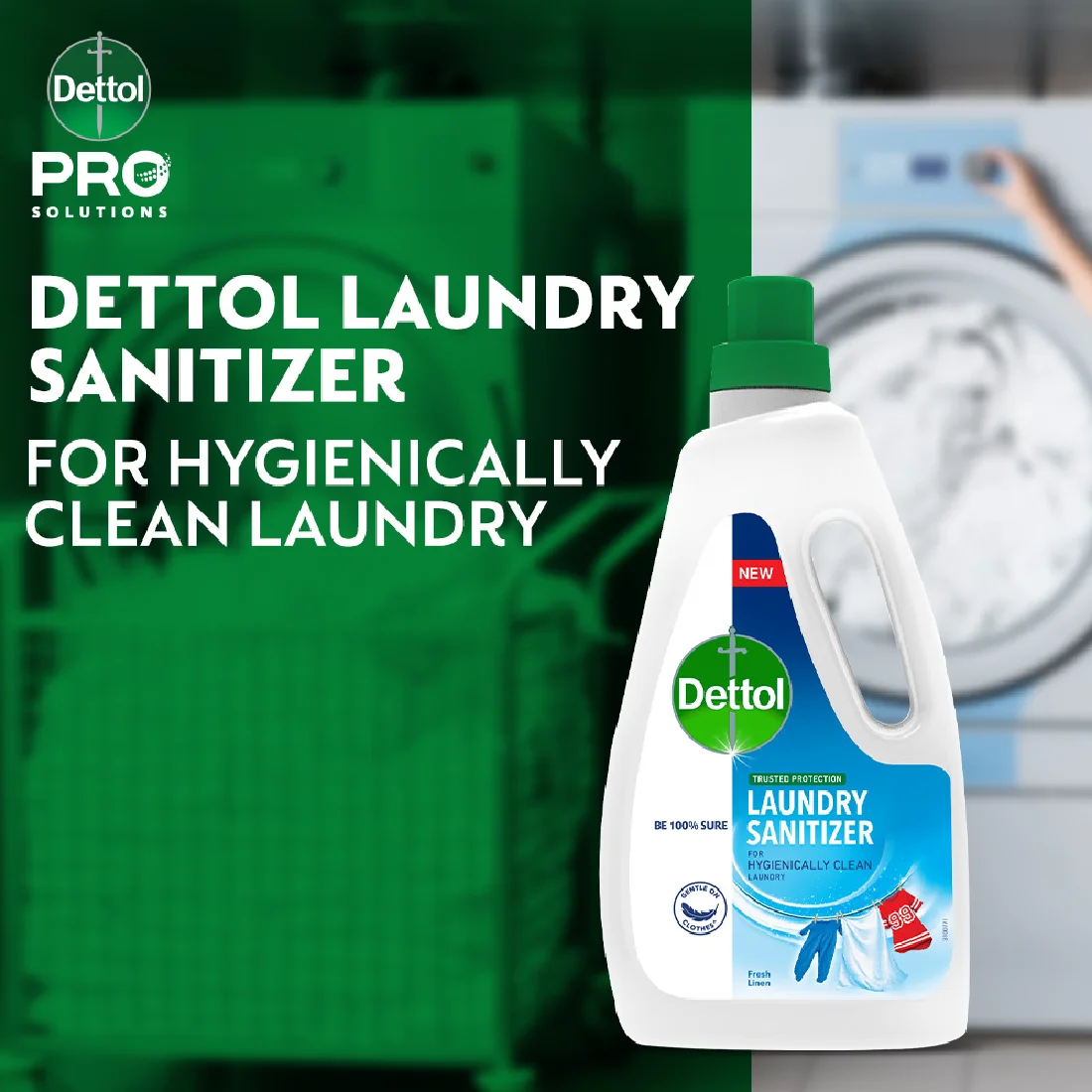 Dettol Laundry Sanitizer, Fresh Linen, 960ML