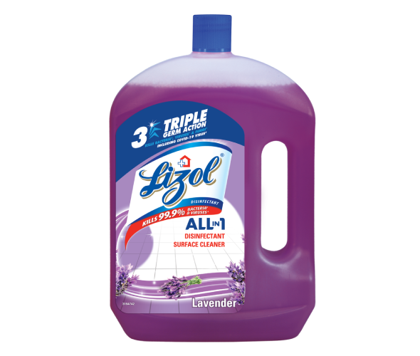 Lizol Disinfectant Surface Cleaner, Lavender, 2 L
