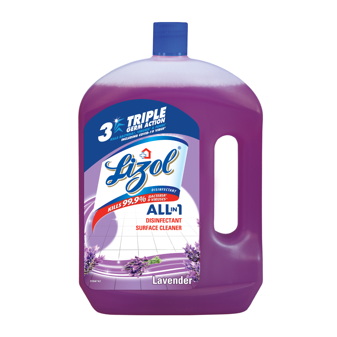Lizol Disinfectant Surface Cleaner, Lavender, 2 L